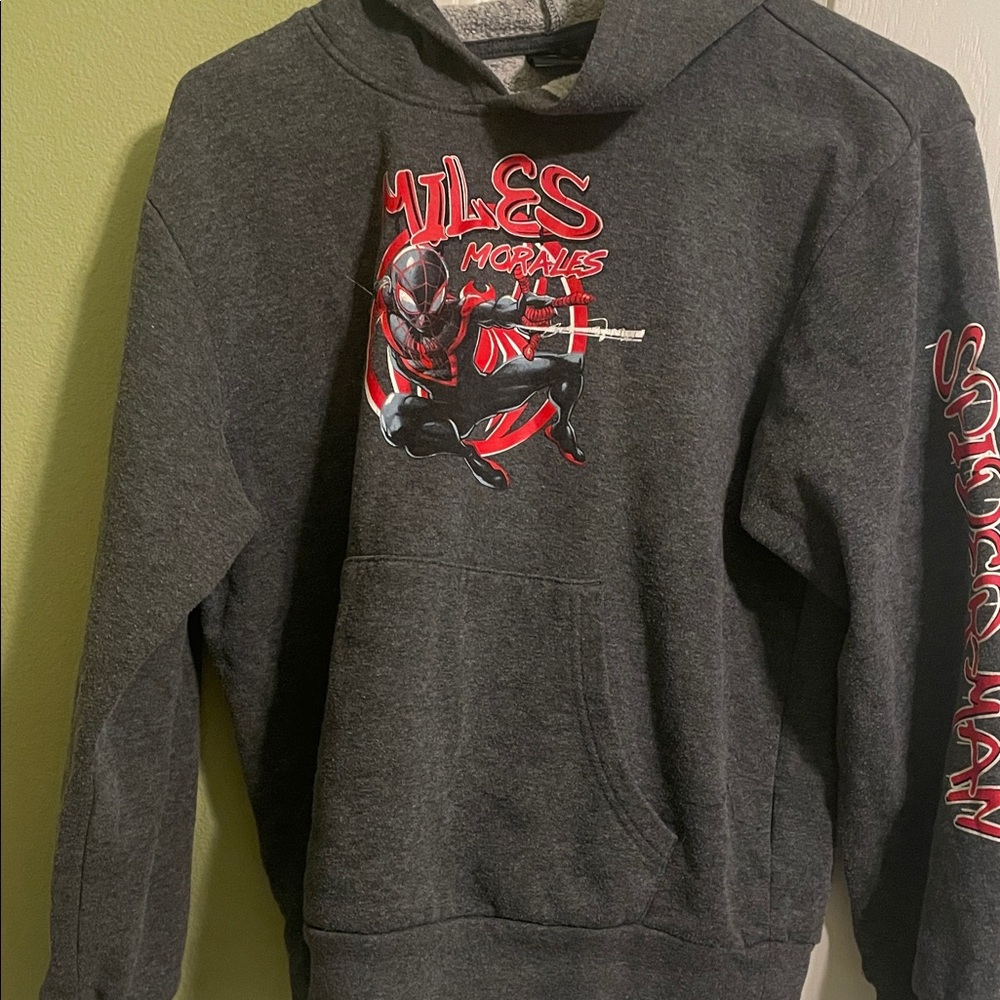 Marvel Dark Gray Miles Morales Hoodie
